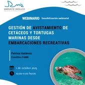 Marinas de Andalucía pone en marcha un nuevo webinario para promover una navegación más respetuosa con el medio marino Marinas de Andalucía pone en marcha un nuevo webinario para promover una navegación más respetuosa con el medio marino
