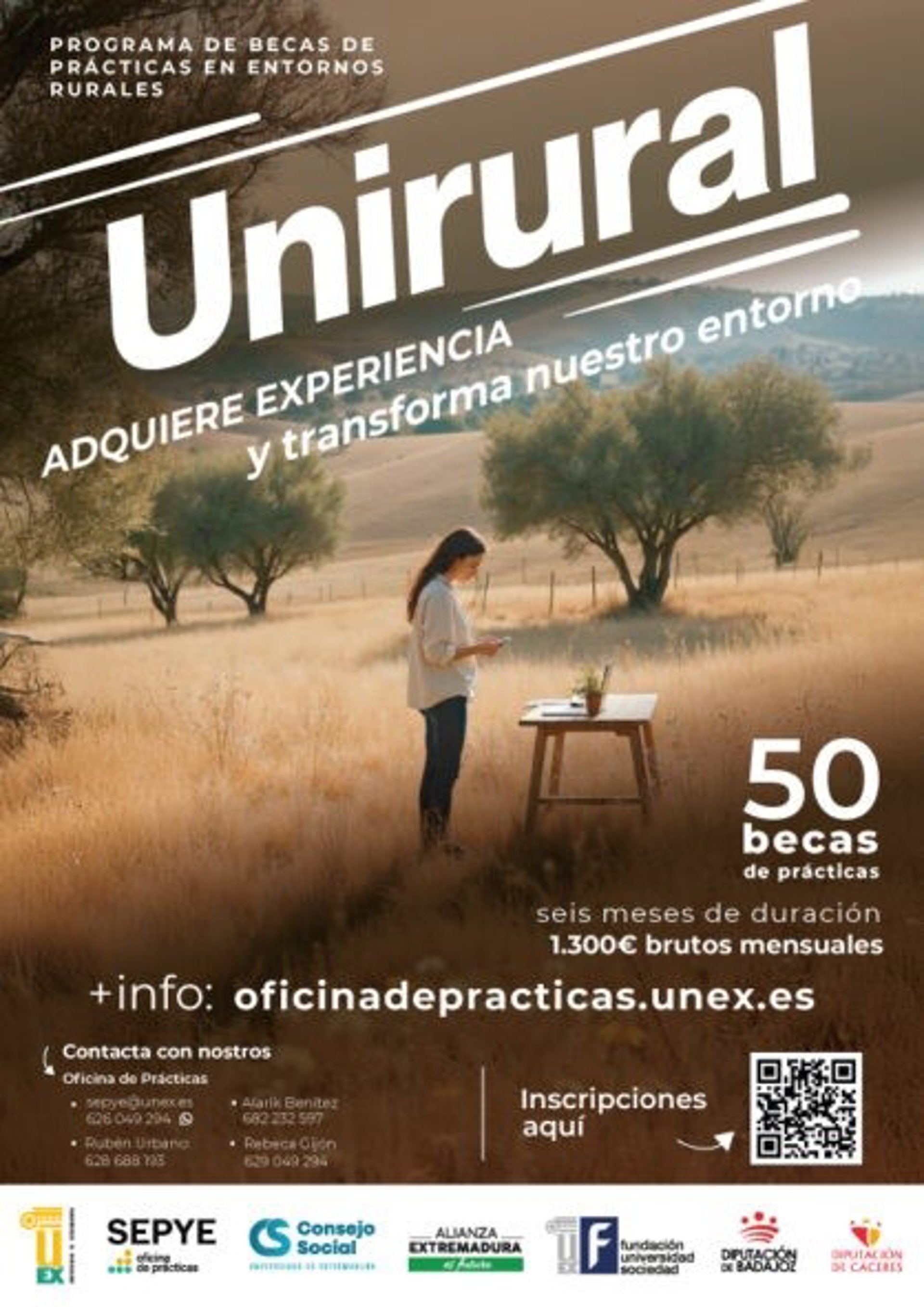 Cincuenta titulados de la UEx realizarán prácticas durante seis meses en empresas del entorno rural extremeño Cincuenta titulados de la UEx realizarán prácticas durante seis meses en empresas del entorno rural extremeño