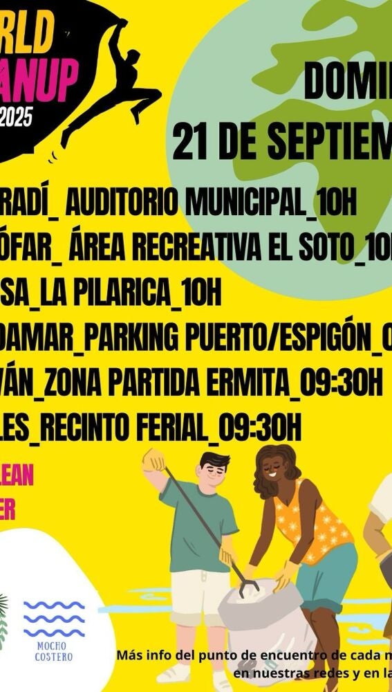 Seis municipios se suman a la jornada por el Día Mundial de la Limpieza a favor de la conservación del entorno natural en la Vega Baja