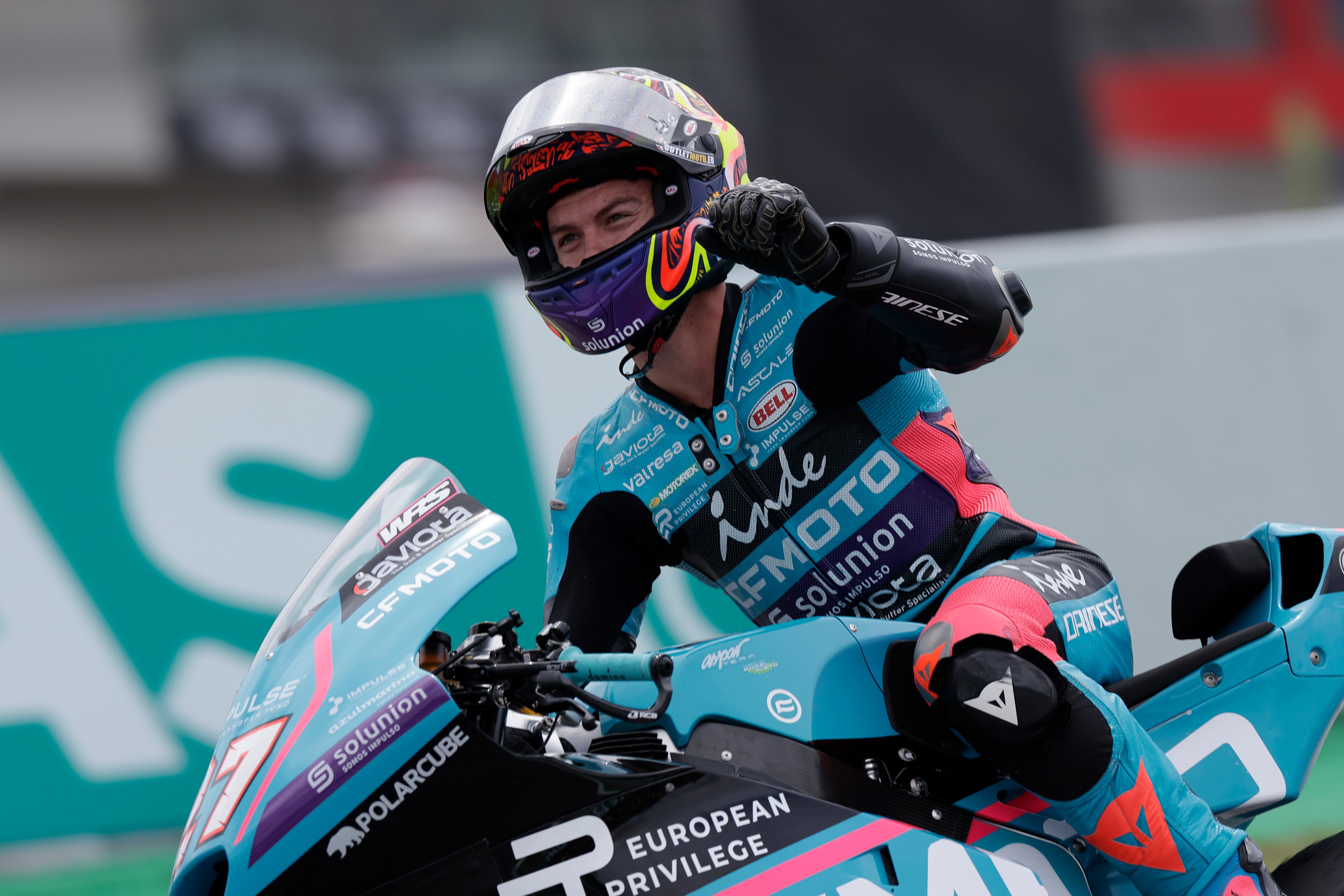 Dani Holgado, sobre su adaptación a Moto2: "Estoy super contento de la línea ascendente que llevamos"