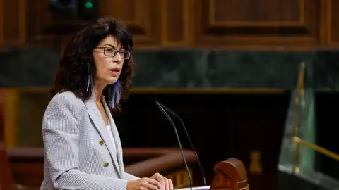 La ministra de Igualdad, Ana Redondo, durante una sesión de control al Gobierno La ministra de Igualdad, Ana Redondo, durante una sesión de control al Gobierno