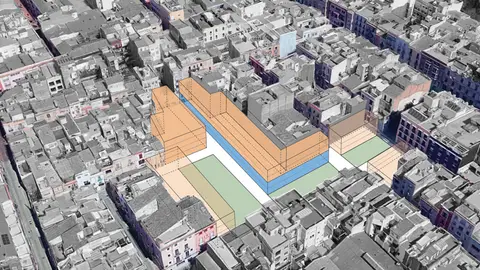 Volumetria de la urbanització prevista Volumetria de la urbanització prevista