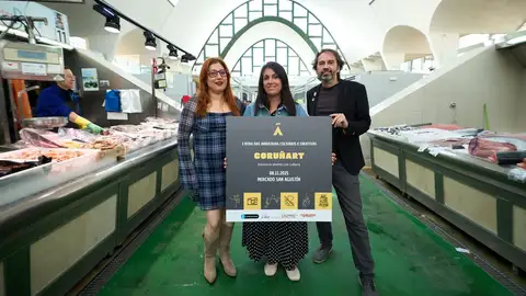 María Nieto con el resto de organizadores de Coruñart María Nieto con el resto de organizadores de Coruñart