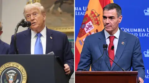 Montaje Donal Trump - Pedro Sánchez Montaje Donal Trump - Pedro Sánchez