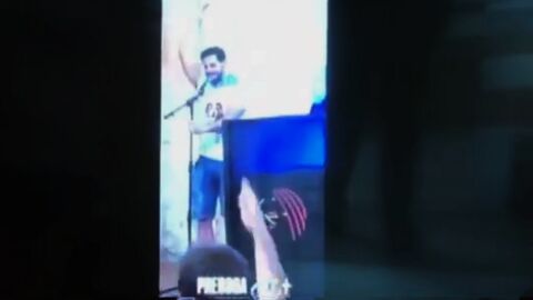 Alberto Parrilla durante la fiesta privada