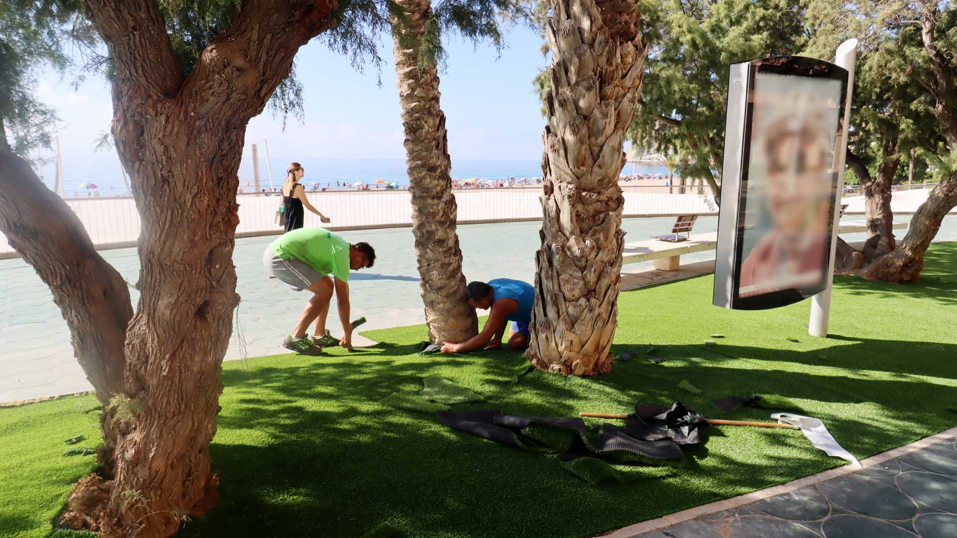 Benidorm avanza en la mejora paisajística del Paseo de Poniente con la instalación de islas de césped artificial y más de 3.000 nuevas plantas Benidorm avanza en la mejora paisajística del Paseo de Poniente con la instalación de islas de césped artificial y más de 3.000 nuevas plantas