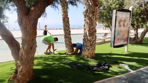 Benidorm avanza en la mejora paisajística del Paseo de Poniente con la instalación de islas de césped artificial y más de 3.000 nuevas plantas Benidorm avanza en la mejora paisajística del Paseo de Poniente con la instalación de islas de césped artificial y más de 3.000 nuevas plantas