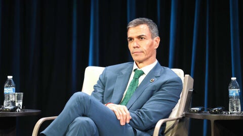  El presidente del Gobierno de Espa&ntilde;a, Pedro S&aacute;nchez, participa en un evento titulado 'Democracia Siempre' este mi&eacute;rcoles, en Nueva York (Estados Unidos). 