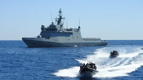 El patrullero "Furor" defenderá a la flotilla solidaria española con tecnología israelí