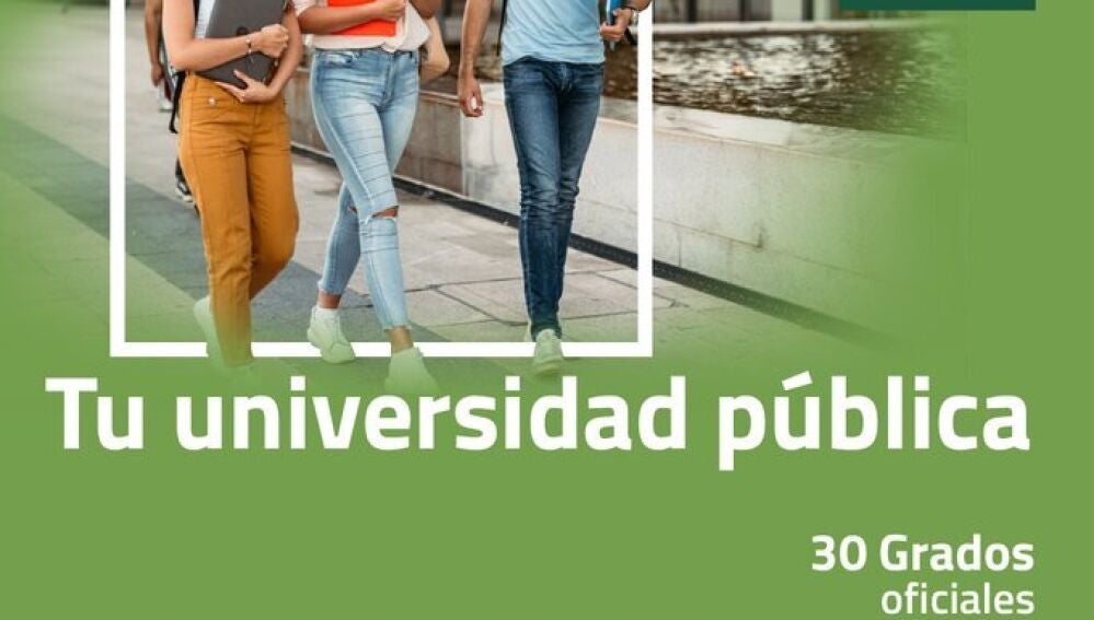 Cartel informativo en el que se anima a los estudiantes a matricularse en la UNED