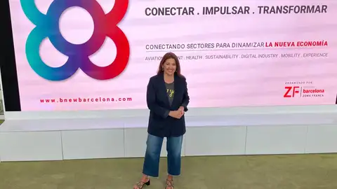 La directora general del Consorci de la Zona Franca, Blanca Sorigué, en la presentació del 6è BNEW La directora general del Consorci de la Zona Franca, Blanca Sorigué, en la presentació del 6è BNEW