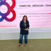 La directora general del Consorci de la Zona Franca, Blanca Sorigué, en la presentació del 6è BNEW La directora general del Consorci de la Zona Franca, Blanca Sorigué, en la presentació del 6è BNEW