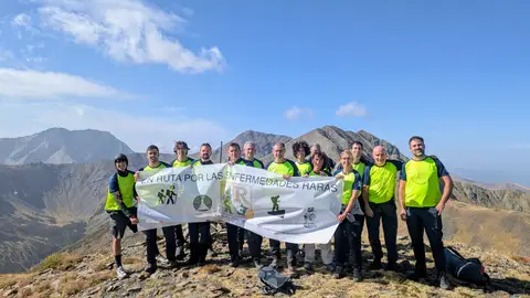 En Ruta por las Enfermedades Raras lleva su causa a cuatro cumbres de Fuentes Carrionas .