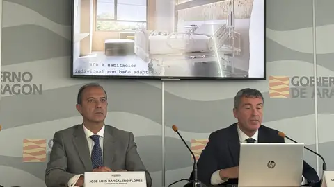 Bancalero y Gómez durante la presentación Bancalero y Gómez durante la presentación