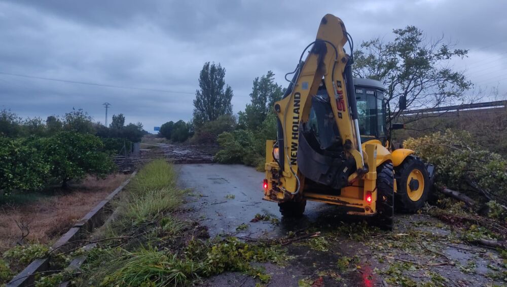 Trabajos en Sueca tras las lluvias