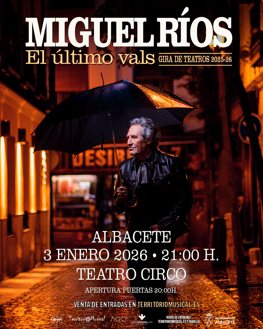 Miguel Ríos actuará en el Teatro Circo en 2026 Miguel Ríos actuará en el Teatro Circo en 2026