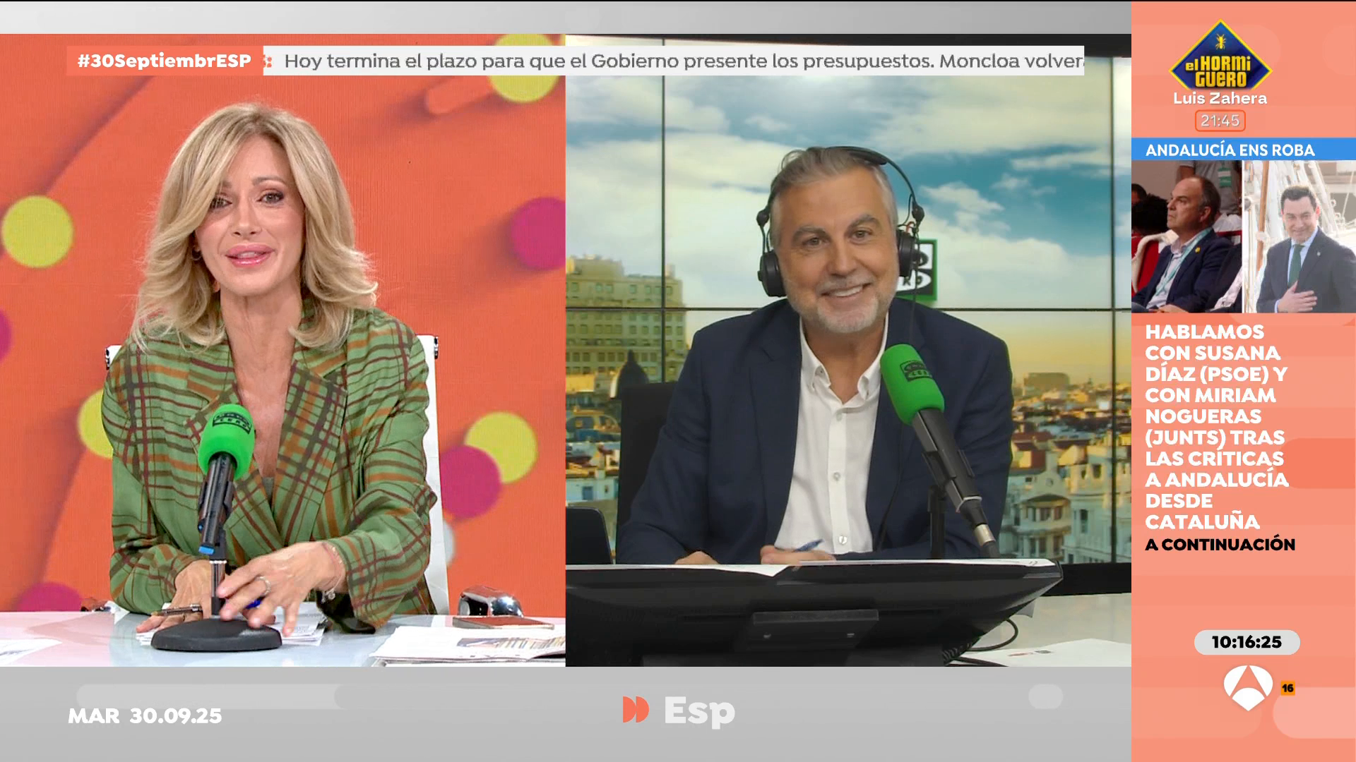 Carlos Alsina en Espejo Público: "Presentar presupuestos no es algo opinable, es una obligación y punto" Carlos Alsina en Espejo Público: "Presentar presupuestos no es algo opinable, es una obligación y punto"