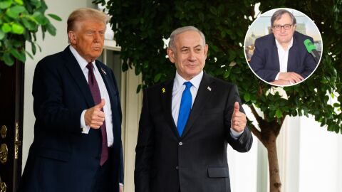 Donald Trump y Benjamin Netanyahu durante su reuni&oacute;n en la Casa Blanca 