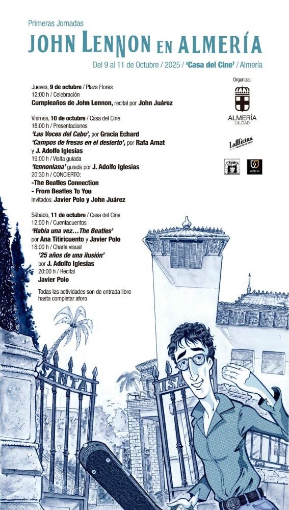 Cartel jornada "John Lennon en Almería"