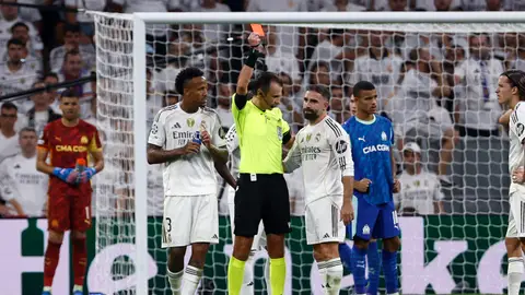 Dos partidos de sanción a Carvajal por su expulsión ante el Marsella