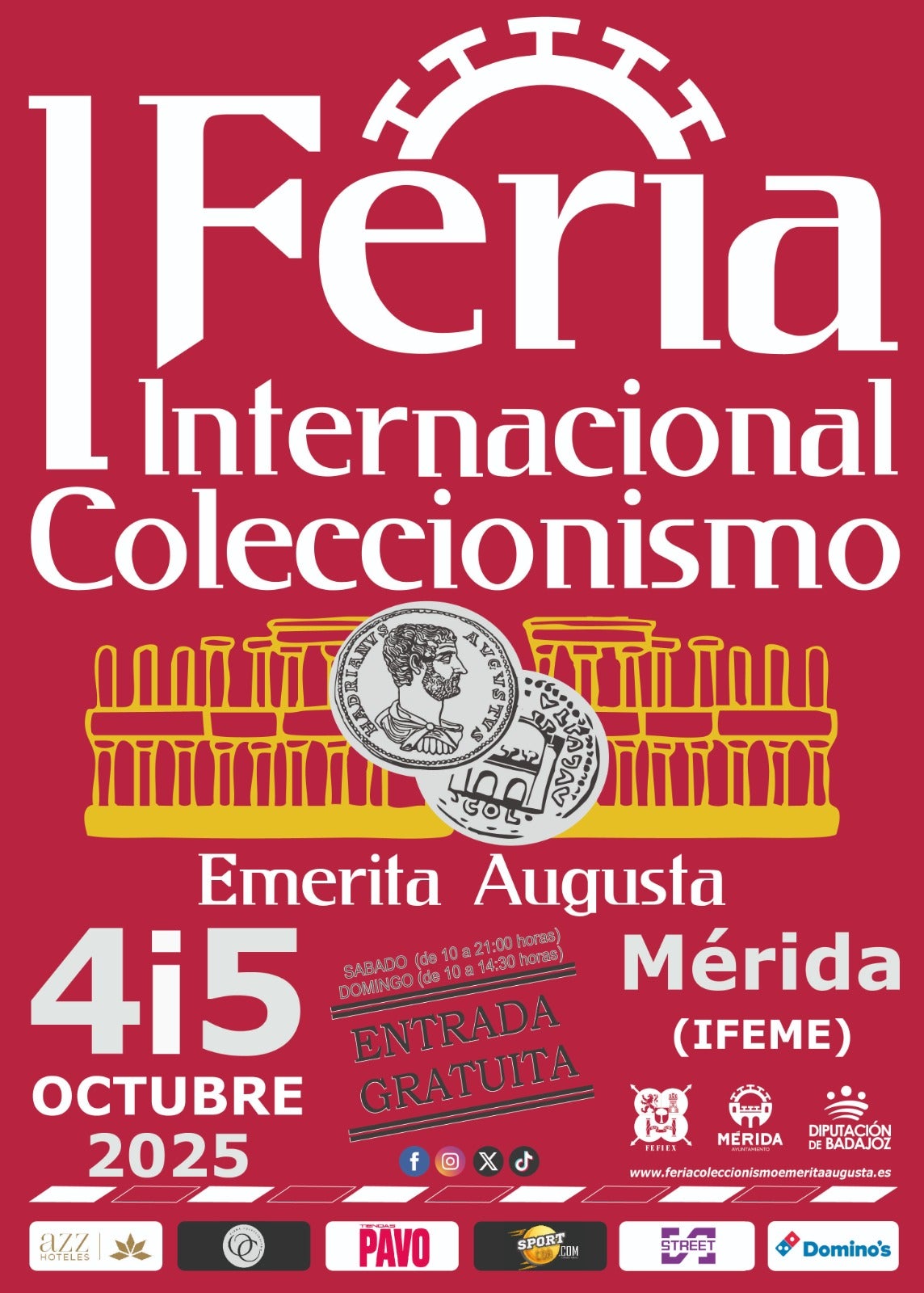 Los días 4 y 5 de octubre IFEME acogerá la I Feria Internacional de Coleccionismo Emérita Augusta Los días 4 y 5 de octubre IFEME acogerá la I Feria Internacional de Coleccionismo Emérita Augusta