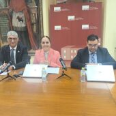 Responsables de la UCLM durante la rueda de prensa en Ciudad Real