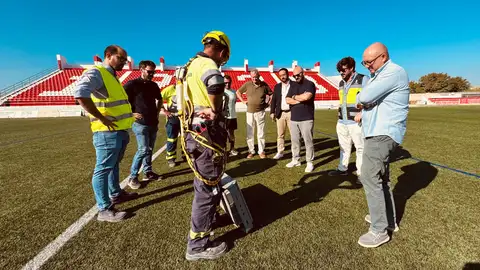 Inicio de las obras en el estadio, en El Puerto de Santa María Inicio de las obras en el estadio, en El Puerto de Santa María