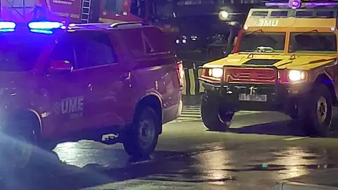 Miembros de la UME llegando a Ibiza este martes. Miembros de la UME llegando a Ibiza este martes.