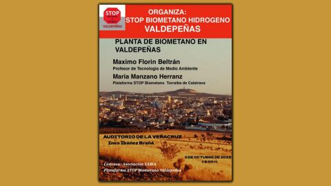 Charla Stop Biometano en Valdepe&ntilde;as