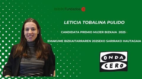 Leticia Tobalina. Candidata al premio a la mujer