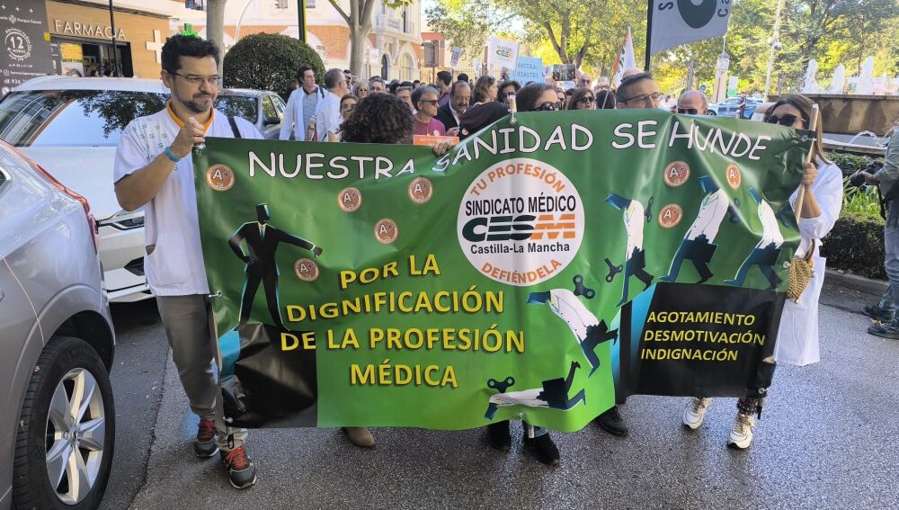 Manifestación de médicos en Ciudad Real