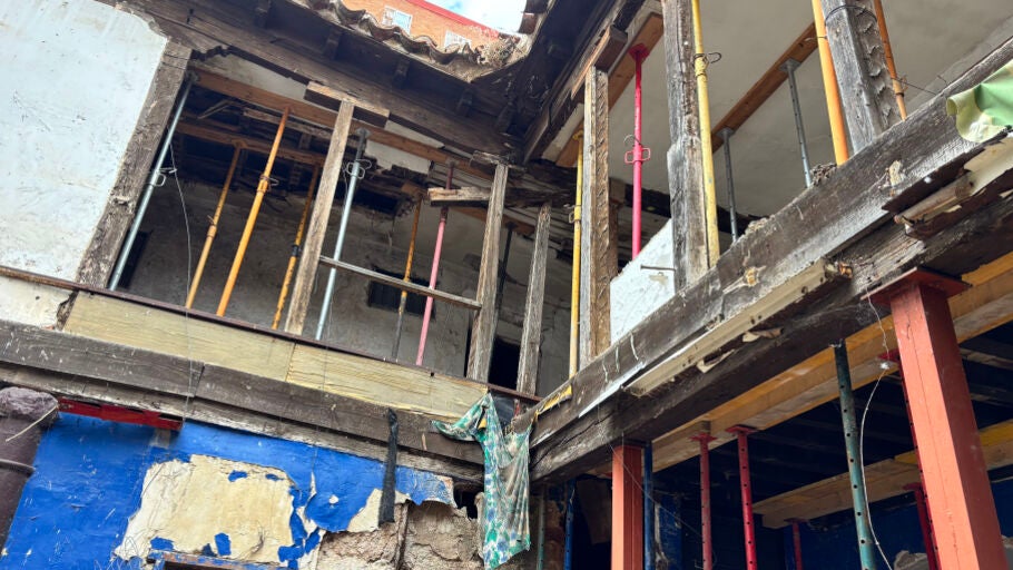 Obras de consolidaci&oacute;n de la Casa Palacio de los Campo de Arce