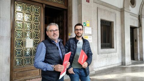 Jes&uacute;s Izquierdo y Rodrigo Alfaro registran la convocatoria de huelga por Palestina