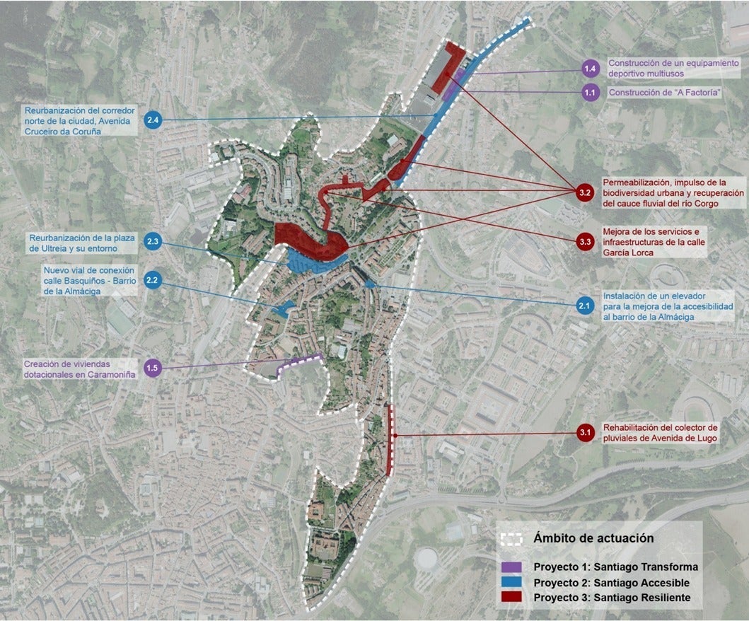 Santiago invertirá 14,5 millones para transformar el noroeste de la ciudad con el apoyo de la Feder Santiago invertirá 14,5 millones para transformar el noroeste de la ciudad con el apoyo de la Feder