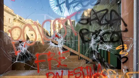 Consecuencias de los altercados tras la manifestación en Barcelona Consecuencias de los altercados tras la manifestación en Barcelona