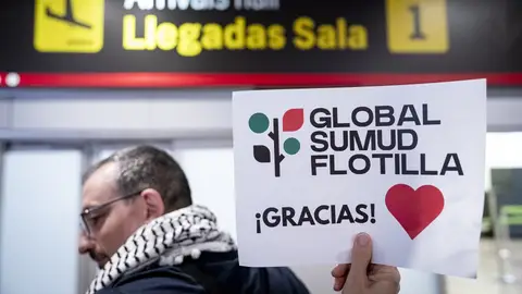 Aterriza en Madrid un segundo avión con otro grupo de activistas españoles que viajaban en la Flotilla