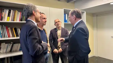 Ignacio Cuesta, Ovidio Zapico, Gaspar Llamazares y Alfredo Canteli. Ignacio Cuesta, Ovidio Zapico, Gaspar Llamazares y Alfredo Canteli