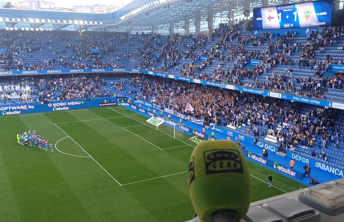 El Deportivo 1-Almería 1, en Radioestadio El Deportivo 1-Almería 1, en Radioestadio