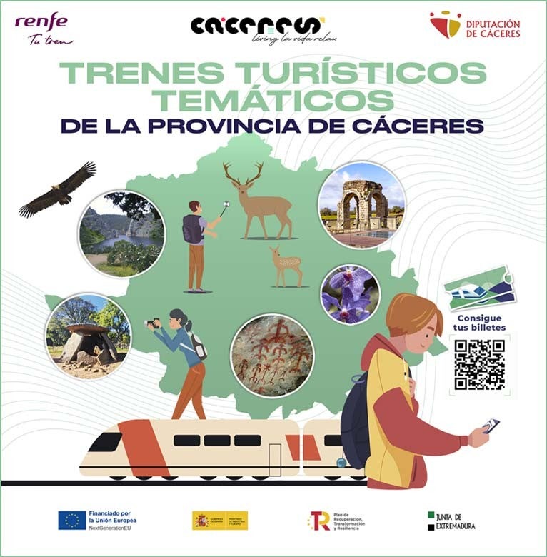 Los trenes turísticos inician temporada de otoño el 11 de octubre con ruta dedicada a Cáparra y Granadilla Los trenes turísticos inician temporada de otoño el 11 de octubre con ruta dedicada a Cáparra y Granadilla