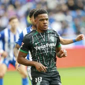 Grady Diangana, en el duelo en Mendizorroza ante el Alavés. Grady Diangana, en el duelo en Mendizorroza ante el Alavés.