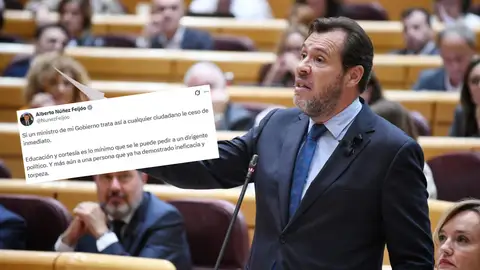 “Tú no has sido capaz de cesar al que retozaba en el Ventorro”: la respuesta de Puente a la petición de cese de Feijóo “Tú no has sido capaz de cesar al que retozaba en el Ventorro”: la respuesta de Puente a la petición de cese de Feijóo