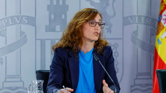 La minsitra de Sanidad, M&oacute;nica Garc&iacute;a durante la rueda de prensa posterior a la reuni&oacute;n del Consejo de Ministros