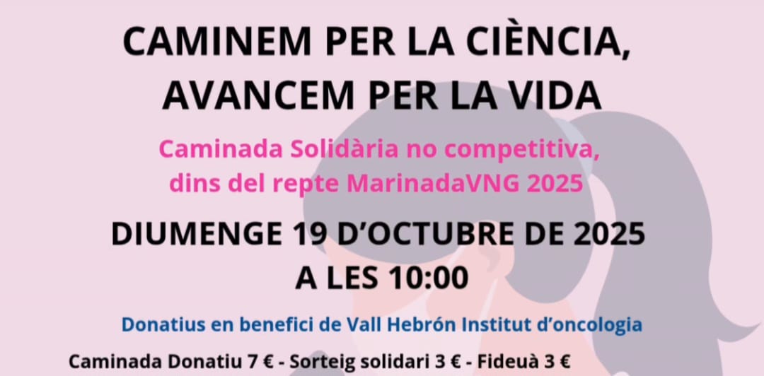 L’Associació Marinada anima la ciutadania a participar en la caminada solidària del 19 d’octubre a Vilanova i la Geltrú L’Associació Marinada anima la ciutadania a participar en la caminada solidària del 19 d’octubre a Vilanova i la Geltrú