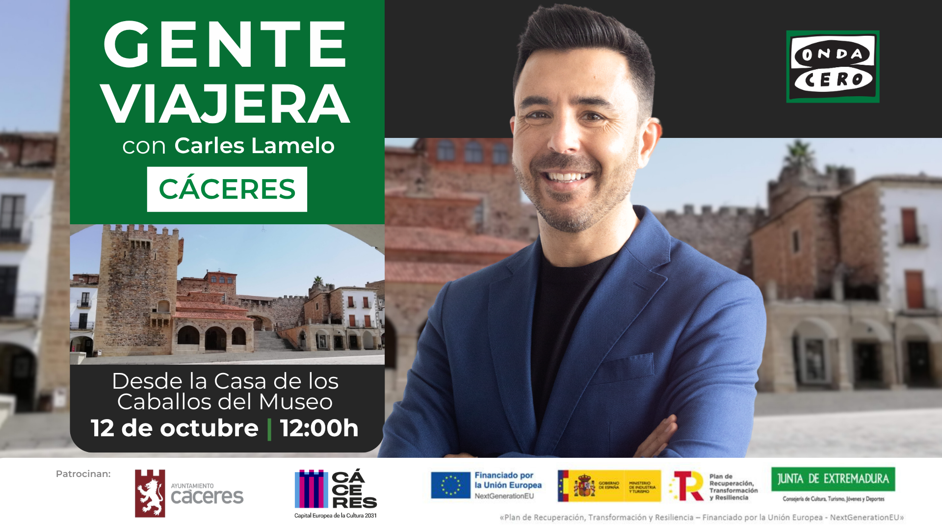 Programa especial de 'Gente viajera' desde Cáceres, candidata a Capital Europea de la Cultura 2031 Programa especial de 'Gente viajera' desde Cáceres, candidata a Capital Europea de la Cultura 2031