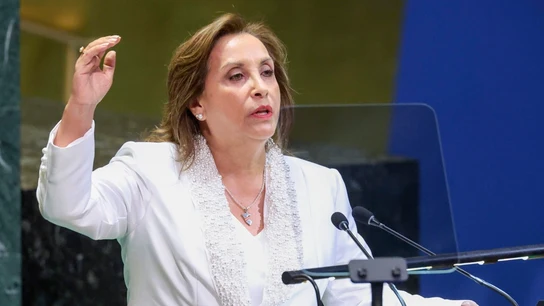 La destituida presidenta de Perú, Dina Boluarte, en una imagen de archivo. El Congreso de Perú destituye de manera exprés a la presidenta Dina Boluarte