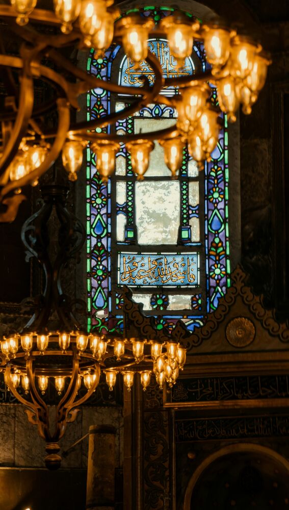 Interior de mezquita en Estambul