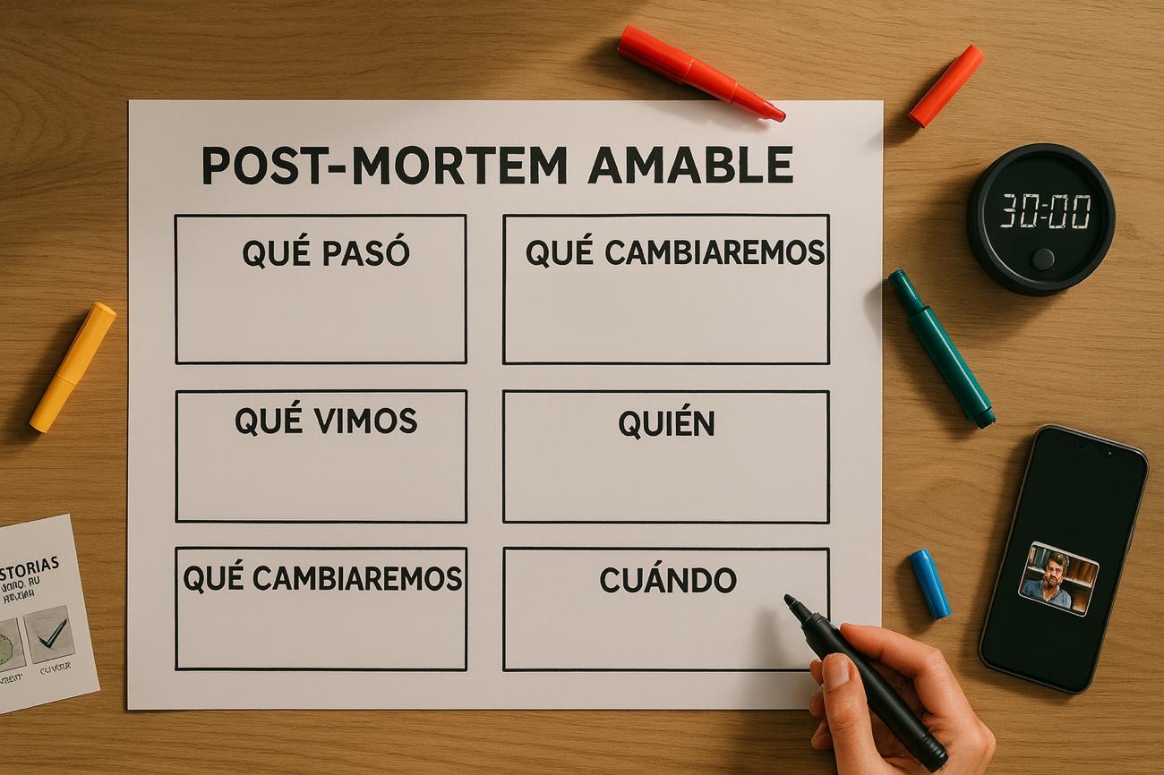 Tony Fábrega, formador de Level UP, nos enseña a Aprender de errores sin drama (post-mortem amable) Tony Fábrega, formador de Level UP, nos enseña a Aprender de errores sin drama (post-mortem amable)