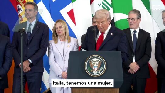 El comentario de Trump a Meloni: "Es muy bonita. Si dices eso es el final de tu carrera pol&iacute;tica"