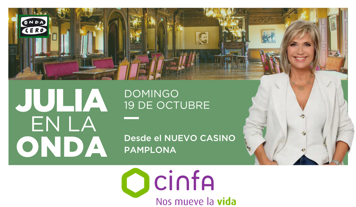 Julia en la Onda desde Pamplona con motivo de la llegada a la Avenida Carlos III de la exposición “La mirada del paciente” de Cinfa Julia en la Onda desde Pamplona con motivo de la llegada a la Avenida Carlos III de la exposición “La mirada del paciente” de Cinfa