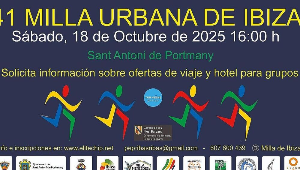 Cartel de la Milla Urbana de Ibiza 2025